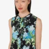 Robe en satin de soie imprimé
