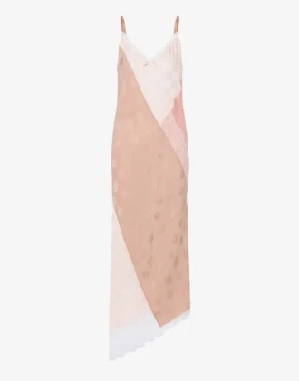 Robe en soie mélangée brodée