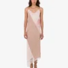 Robe en soie mélangée brodée