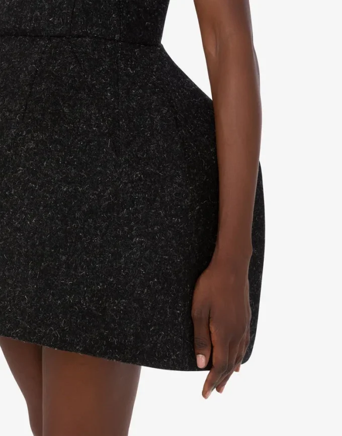 Robe en tissu mélangé de laine