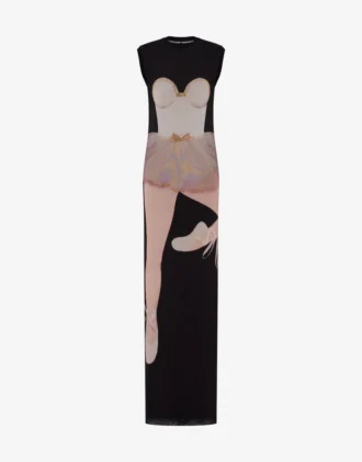 Robe en tulle stretch imprimée