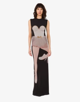 Robe en tulle stretch imprimée