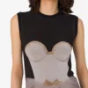 Robe en tulle stretch imprimée