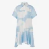 Robe en twill de soie Archive Clouds