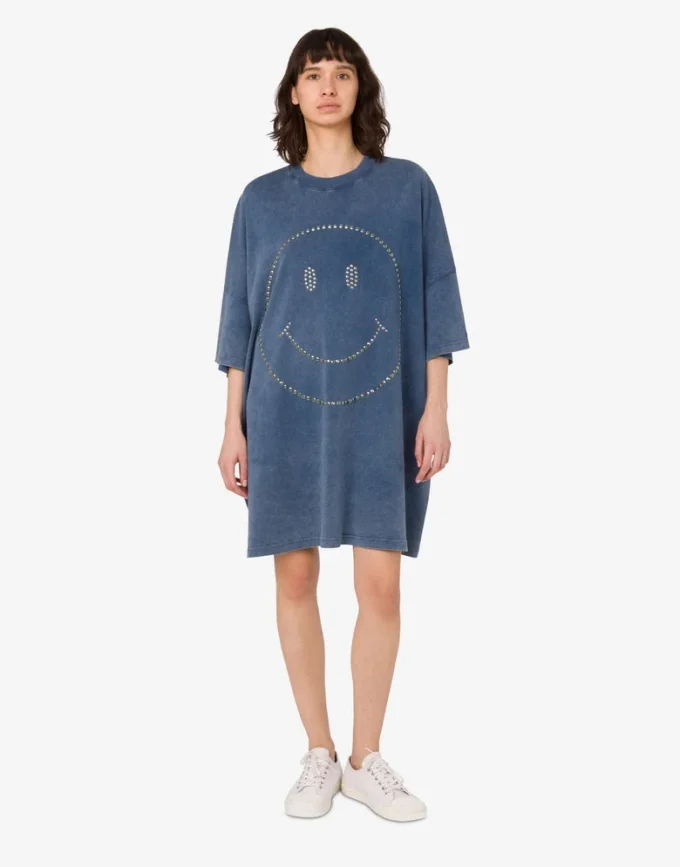 Robe oversize en coton épais Smiley® Robe oversize en coton épais Smiley®