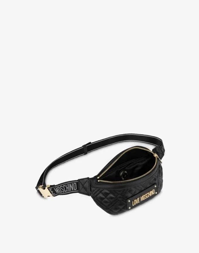 Sac banane matelassé avec logo lettré Sac banane matelassé avec logo lettré