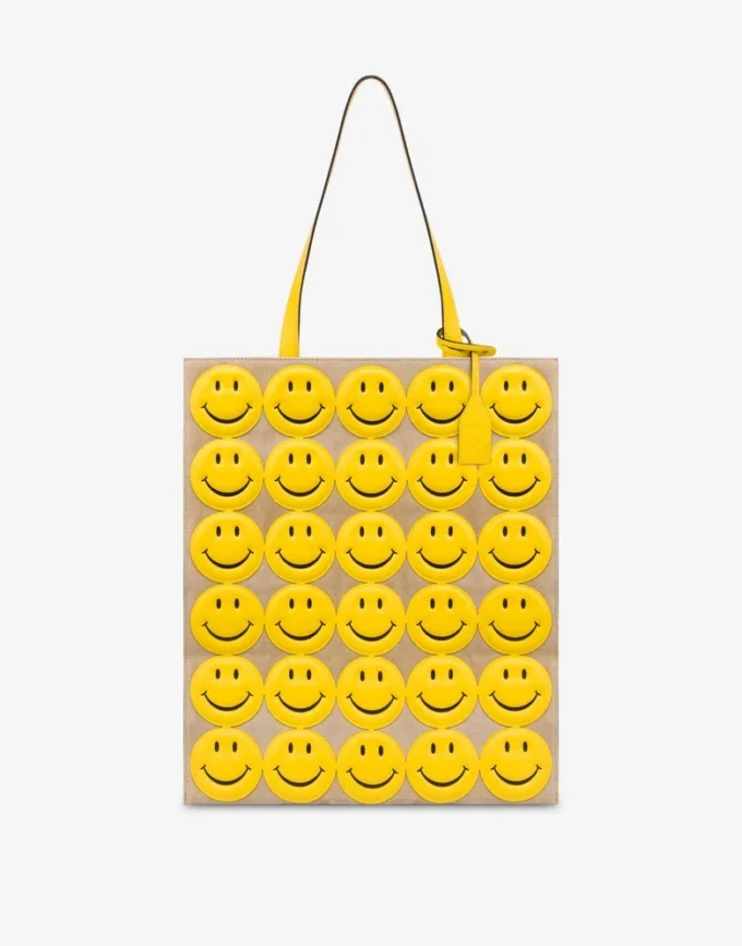 Sac cabas en daim Smiley® intégral