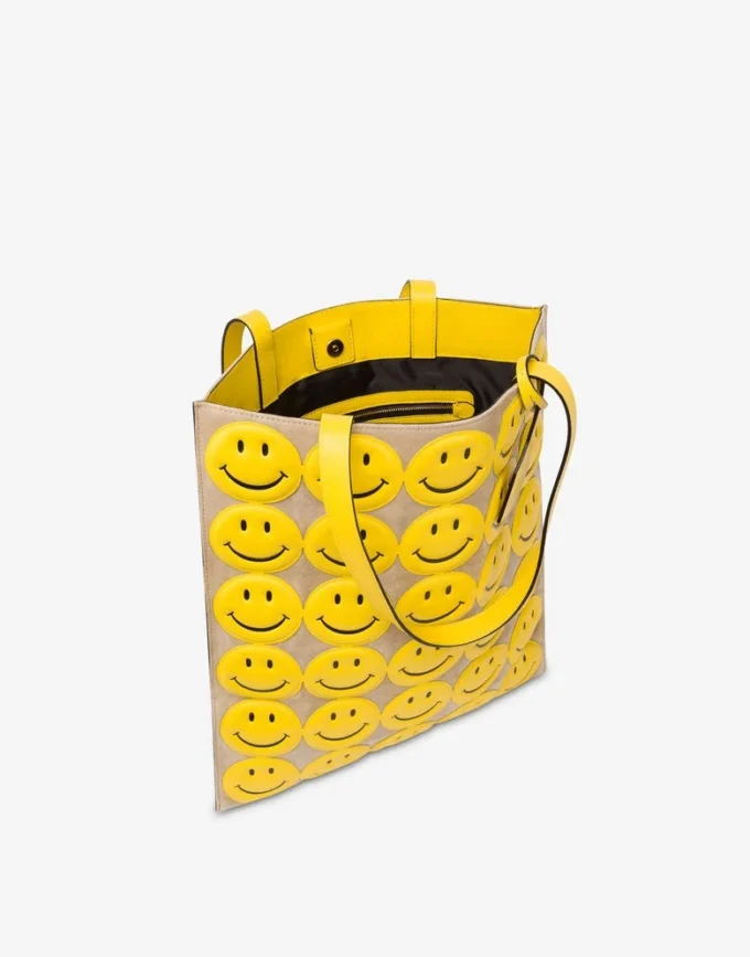 Sac cabas en daim Smiley® intégral