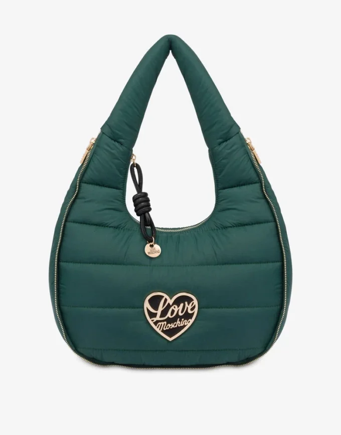 Sac hobo en nylon matelassé Sac hobo en nylon matelassé
