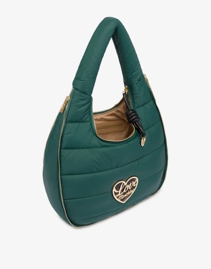 Sac hobo en nylon matelassé Sac hobo en nylon matelassé