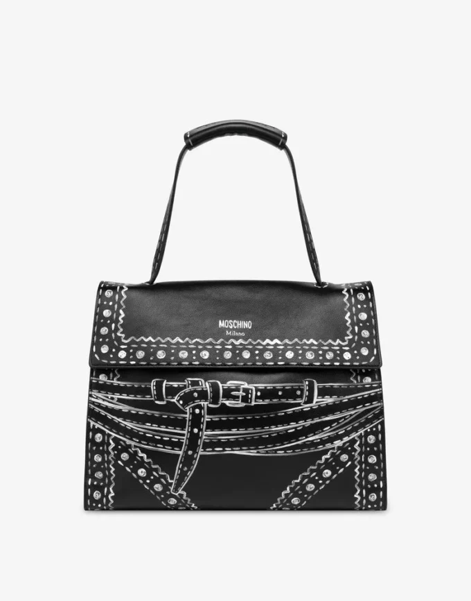 Sac à main moyen Tie Me de Moschino Sac à main moyen Tie Me de Moschino