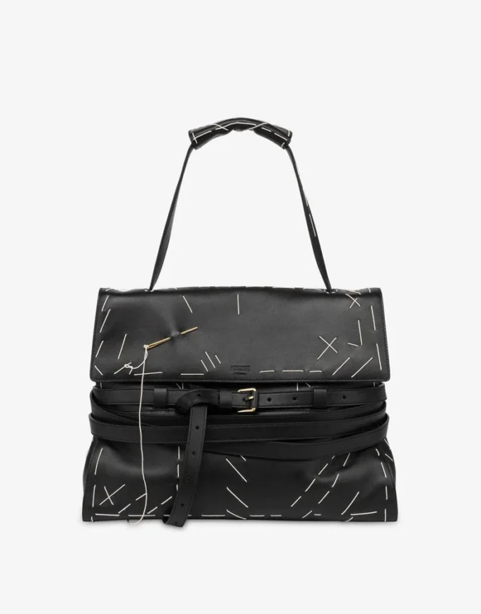 Sac à main moyen Tie Me de Moschino Sac à main moyen Tie Me de Moschino