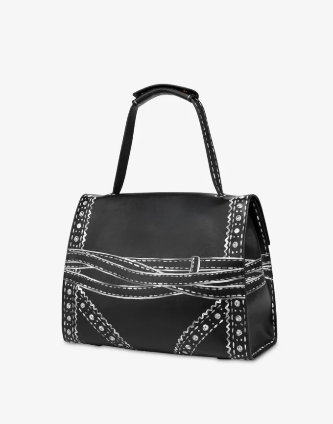 Sac à main moyen Tie Me de Moschino Sac à main moyen Tie Me de Moschino