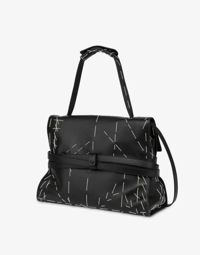 Sac à main moyen Tie Me de Moschino Sac à main moyen Tie Me de Moschino