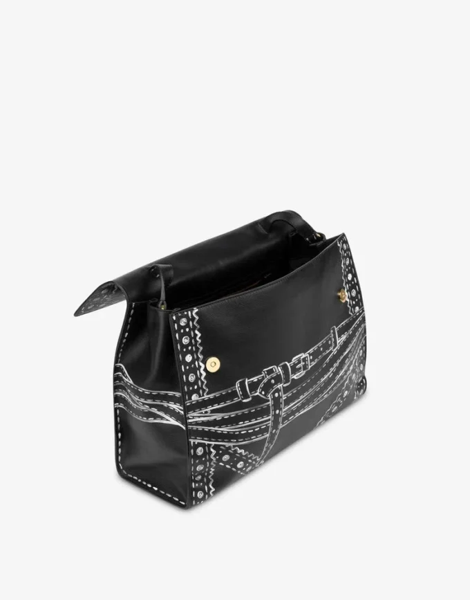 Sac à main moyen Tie Me de Moschino Sac à main moyen Tie Me de Moschino