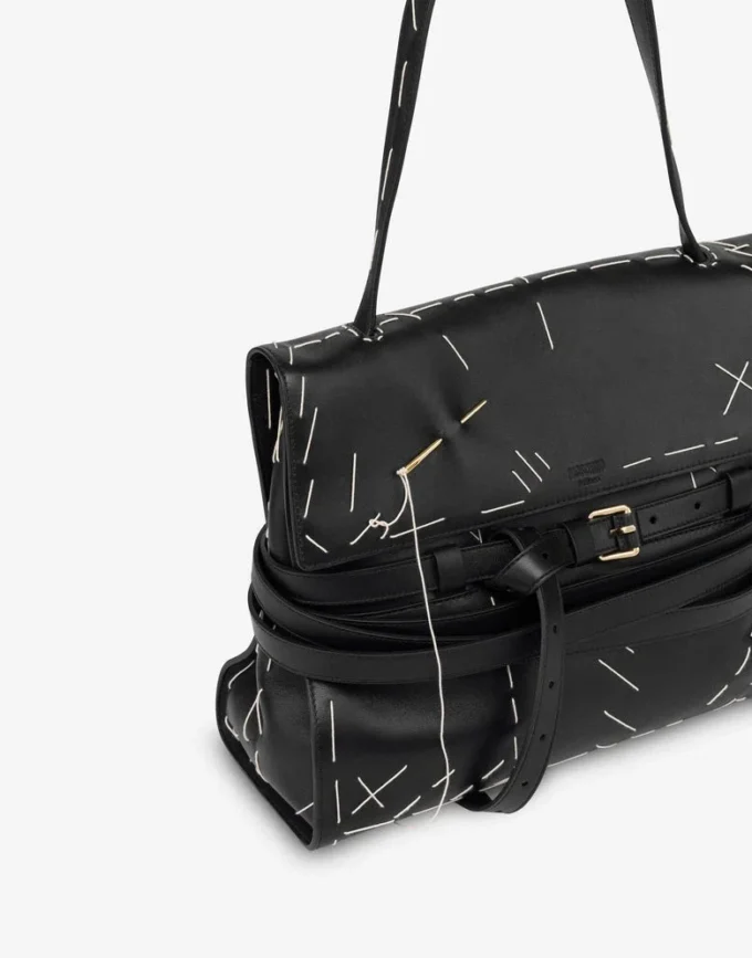 Sac à main moyen Tie Me de Moschino Sac à main moyen Tie Me de Moschino