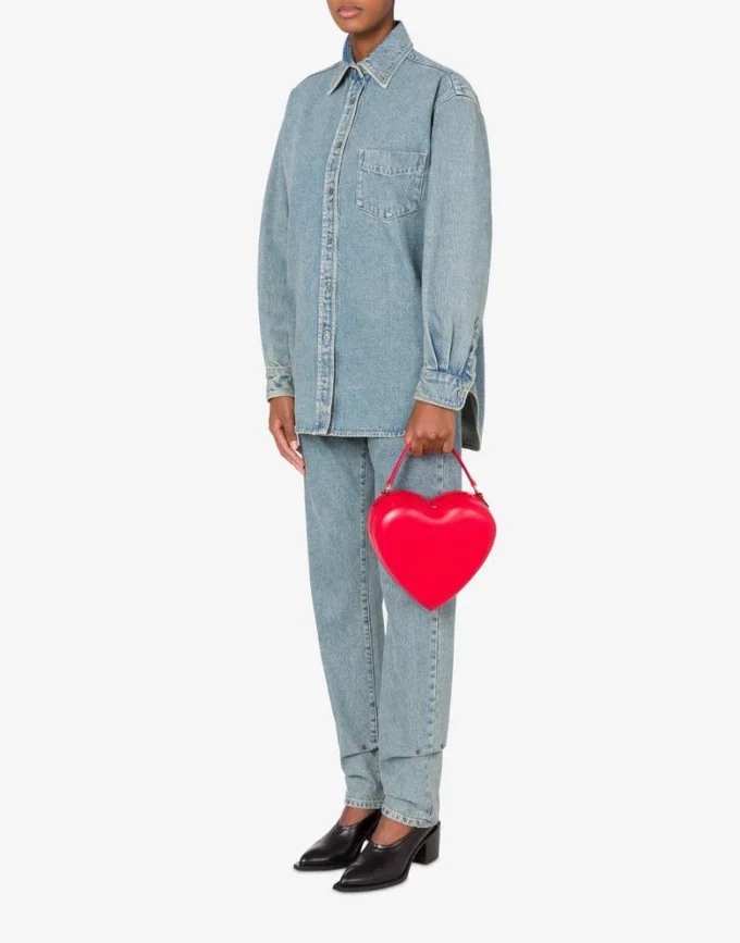 Sac Moschino Love Me en cuir nappa