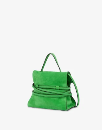 Sac Moschino Tie Me en daim Small
