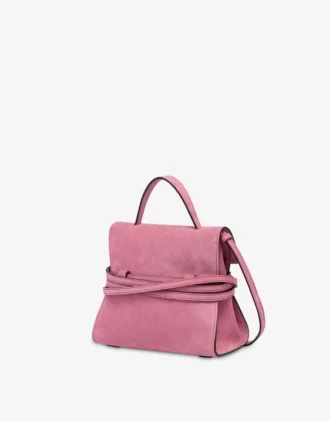 Sac Moschino Tie Me en daim Small