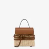 Sac Moschino Tie Me en rotin Petit