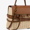 Sac Moschino Tie Me en rotin Petit
