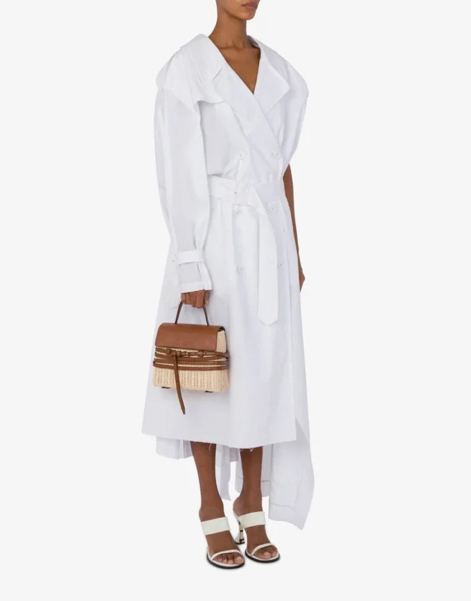 Sac Moschino Tie Me en rotin Petit