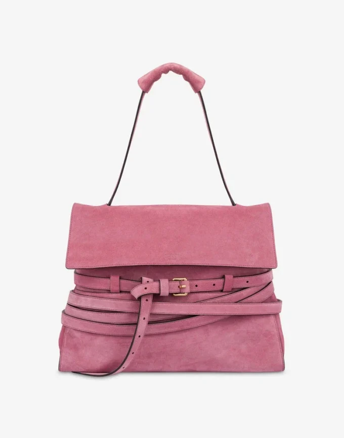 Sac Tie Me Moschino en daim Medium Sac Tie Me Moschino en daim Medium