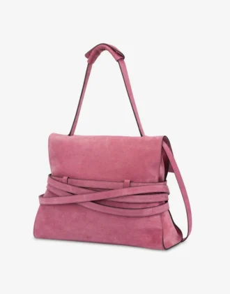 Sac Tie Me Moschino en daim Medium