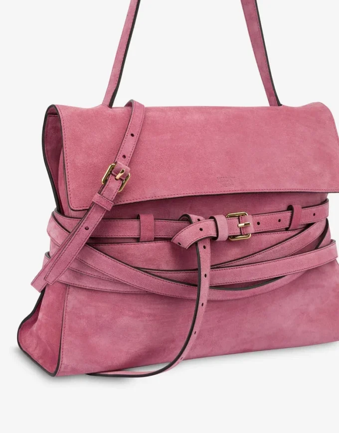 Sac Tie Me Moschino en daim Medium Sac Tie Me Moschino en daim Medium
