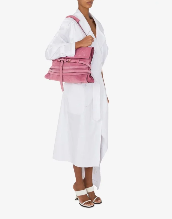 Sac Tie Me Moschino en daim Medium Sac Tie Me Moschino en daim Medium