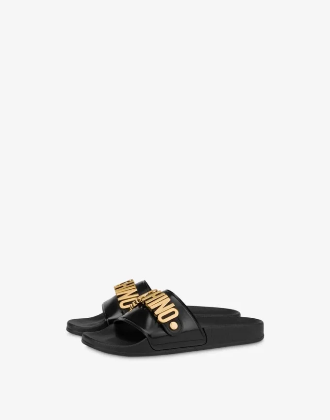 Sandales de piscine avec logo lettré
