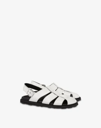 Sandales en cuir de veau brossé Sportif