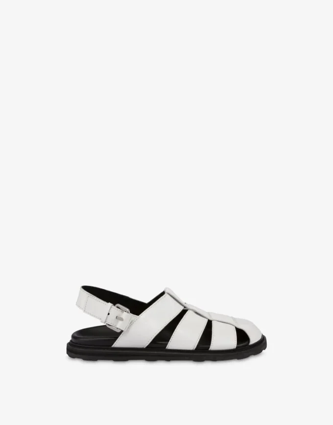 Sandales en cuir de veau brossé Sportif