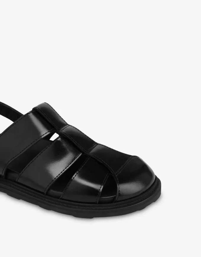 Sandales en cuir de veau brossé Sportif