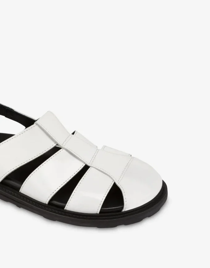 Sandales en cuir de veau brossé Sportif