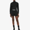 Short en popeline de coton imprimé à pois