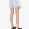 Short en popeline rayé Broderie oie