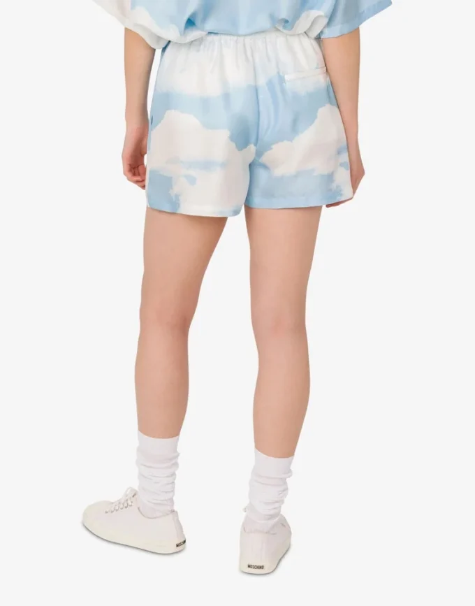 Short en twill de soie Nuage d&rsquo;archives