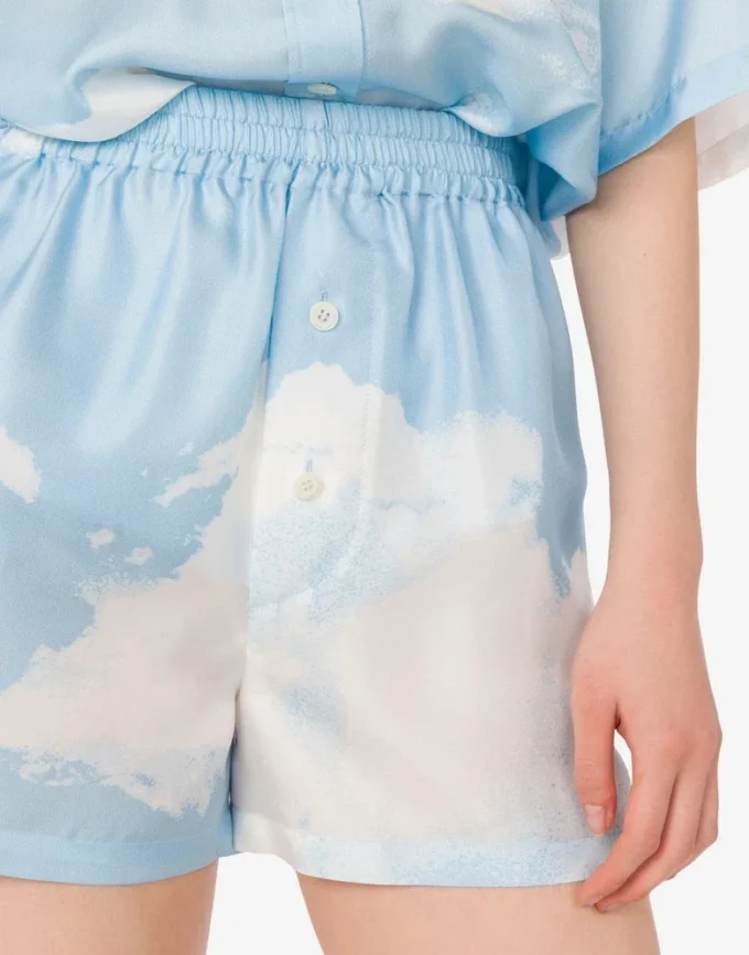 Short en twill de soie Nuage d&rsquo;archives
