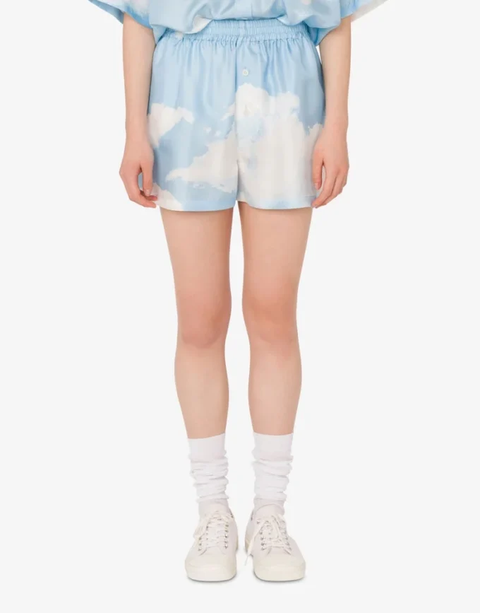 Short en twill de soie Nuage d&rsquo;archives