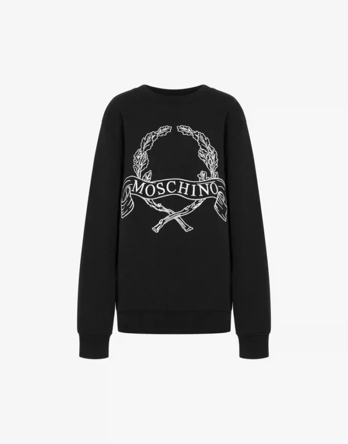 Sweat à capuche en coton biologique Logo Laurel Crown