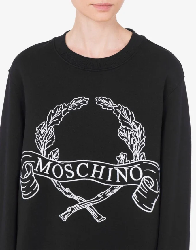 Sweat à capuche en coton biologique Logo Laurel Crown