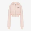 Sweat-shirt court en coton brodé