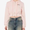 Sweat-shirt court en coton brodé
