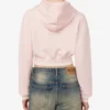 Sweat-shirt court en coton brodé
