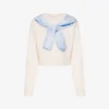 Sweat-shirt court en coton imprimé