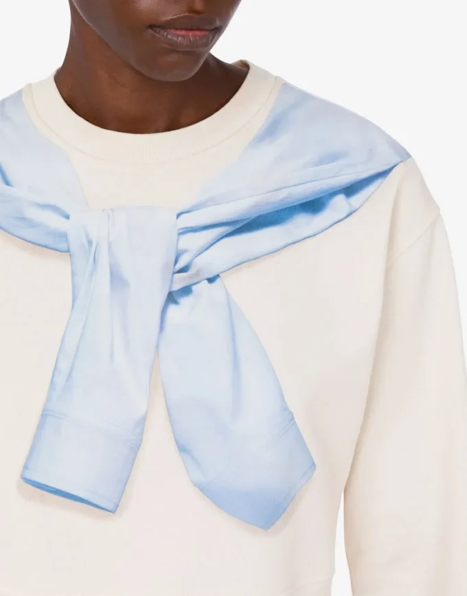 Sweat-shirt court en coton imprimé