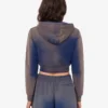 Sweat-shirt court imprimé en coton biologique