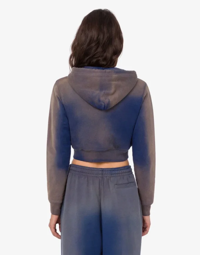 Sweat-shirt court imprimé en coton biologique