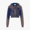 Sweat-shirt court imprimé en coton biologique